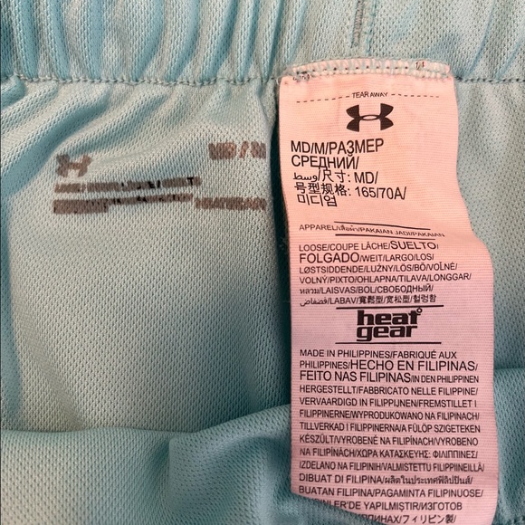 Women's Under Armour Play Up Shorts, Light Turquoise, Size M - Picture 5 of 7